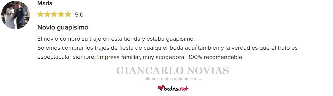 opiniones giancarlo novias en bodas.net